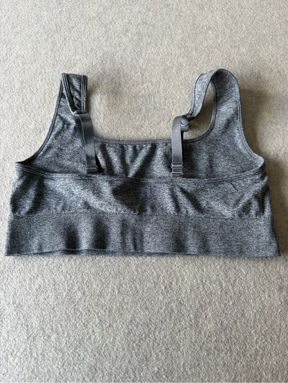 Puma Gray Seamless Adjustable-Strap Sports Bra - Picture 3 of 6